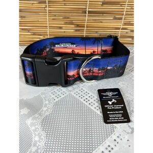 Buckle-down Plastic Clip Collar- California Sunset -1.5 Wide -fits 16-23" Medium